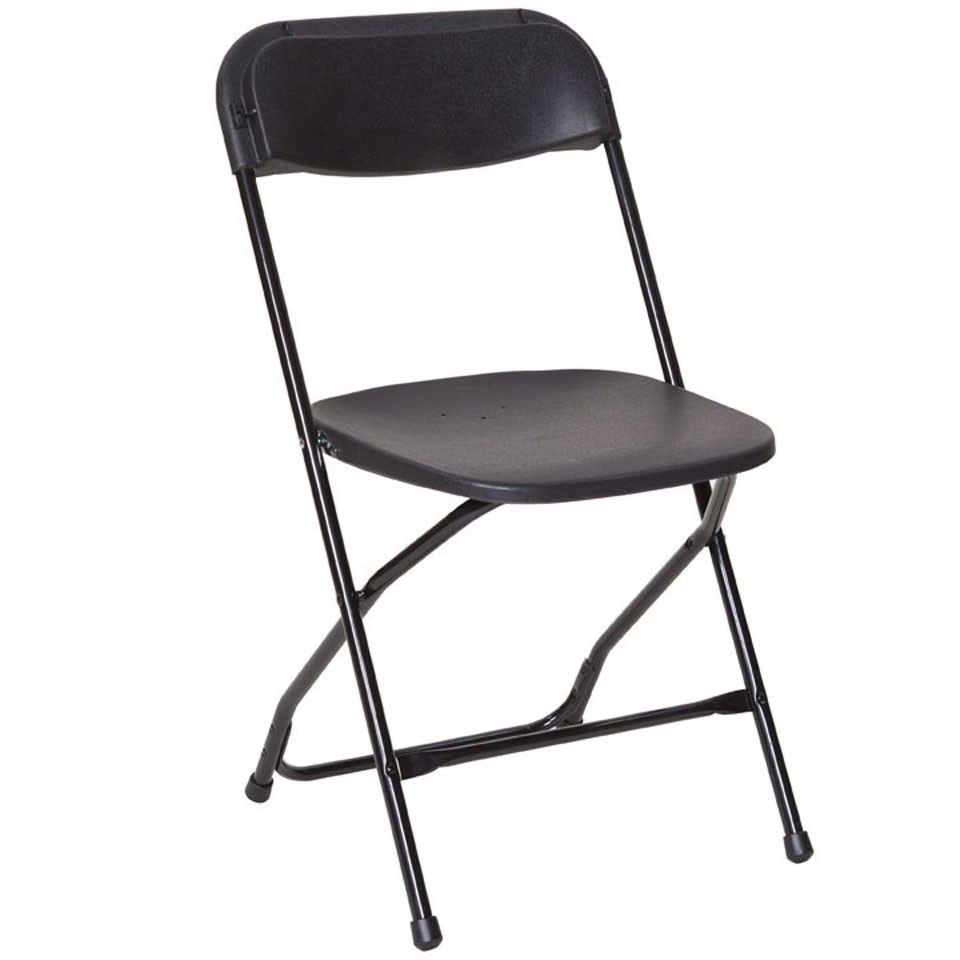 Black Plastic Folding Chair rental