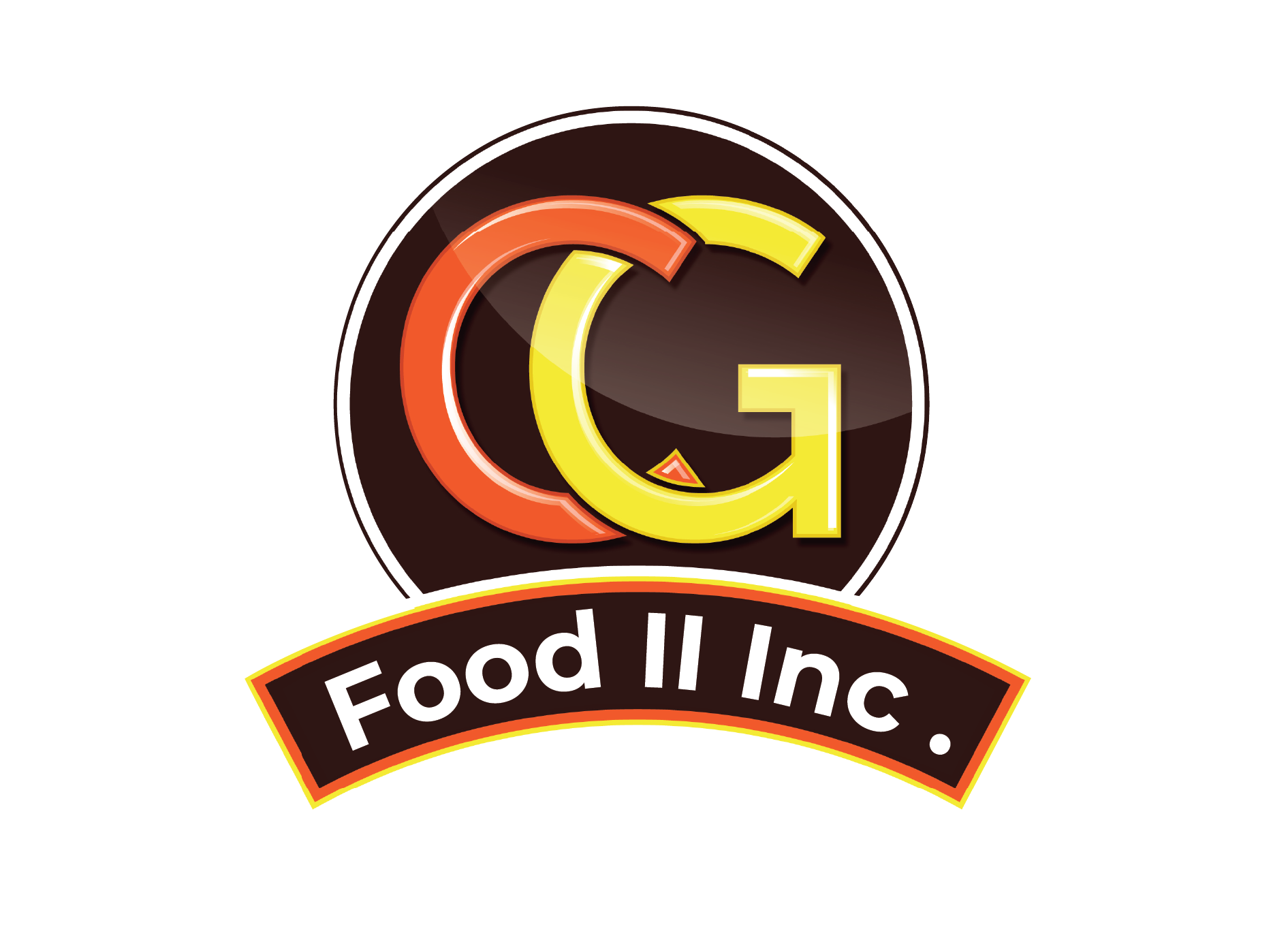 Logo for Food II Inc. featuring overlapping orange and yellow