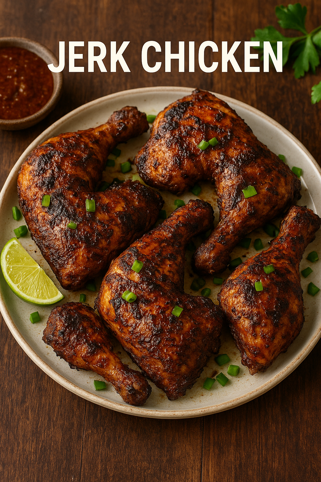 Hand holding a taco filled with meat and drizzled with sauce, garnished with green herbs, on a patterned background.