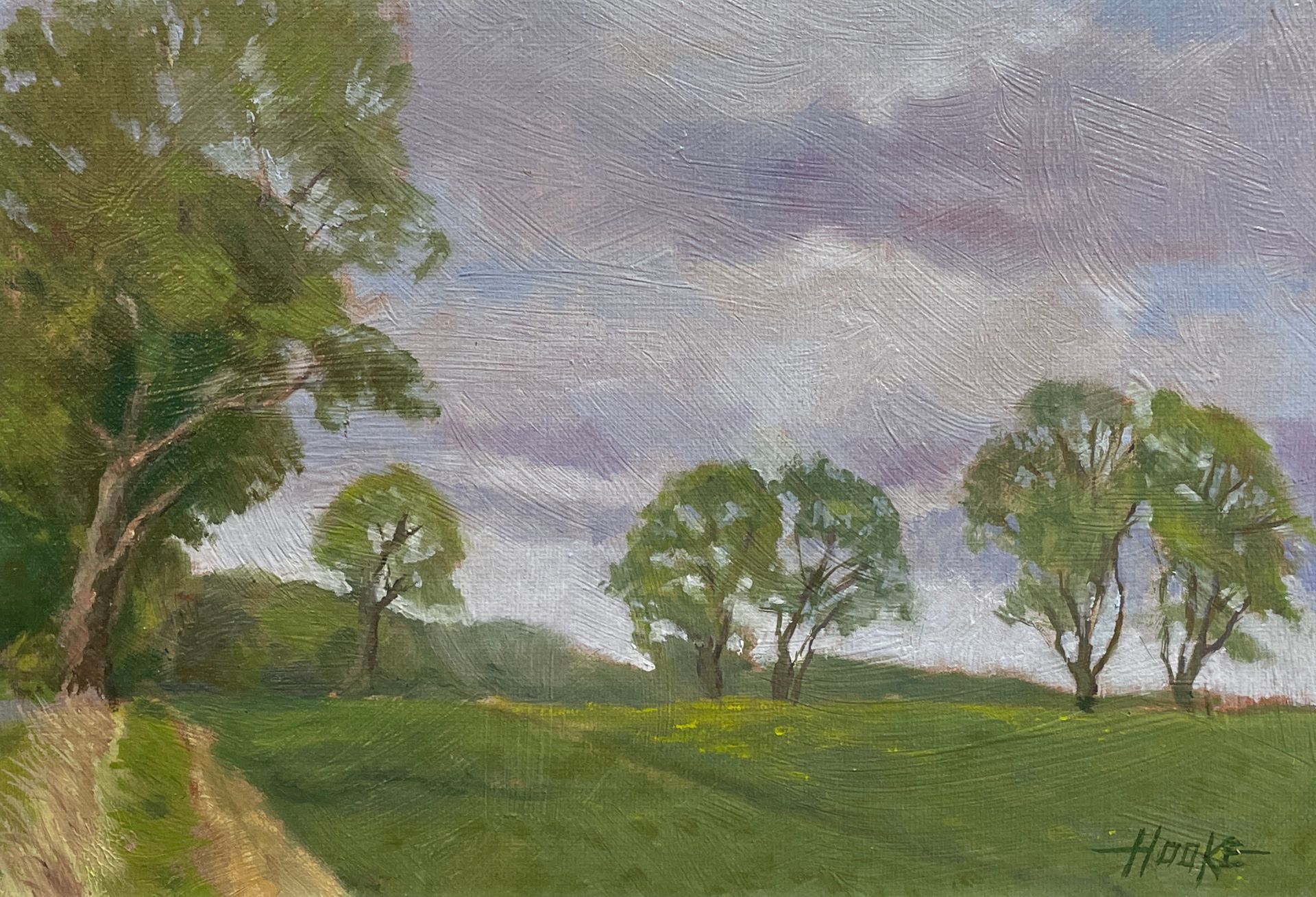 Upton, Cambridgeshire
Farmland footpath
Robert Hooke
Artists' original oil painting