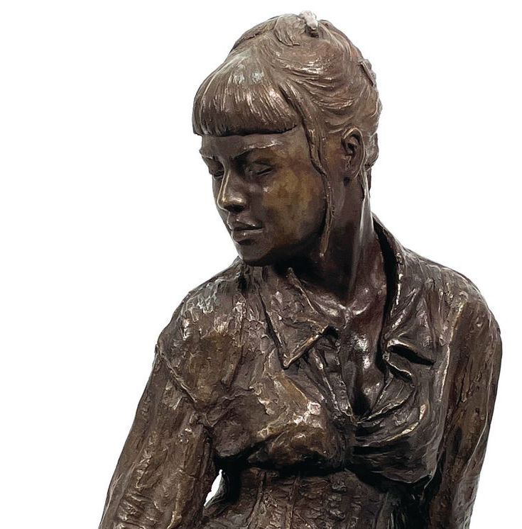 Copyright Tricia Osborne. A Rare Breed Studio. Artists’ original patinated bronze sculpture.