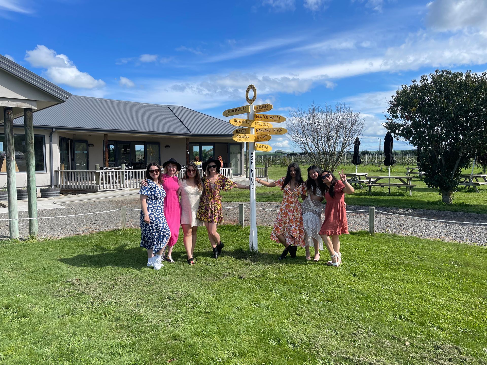 Girls weekend tasting group at Ashridge Winery