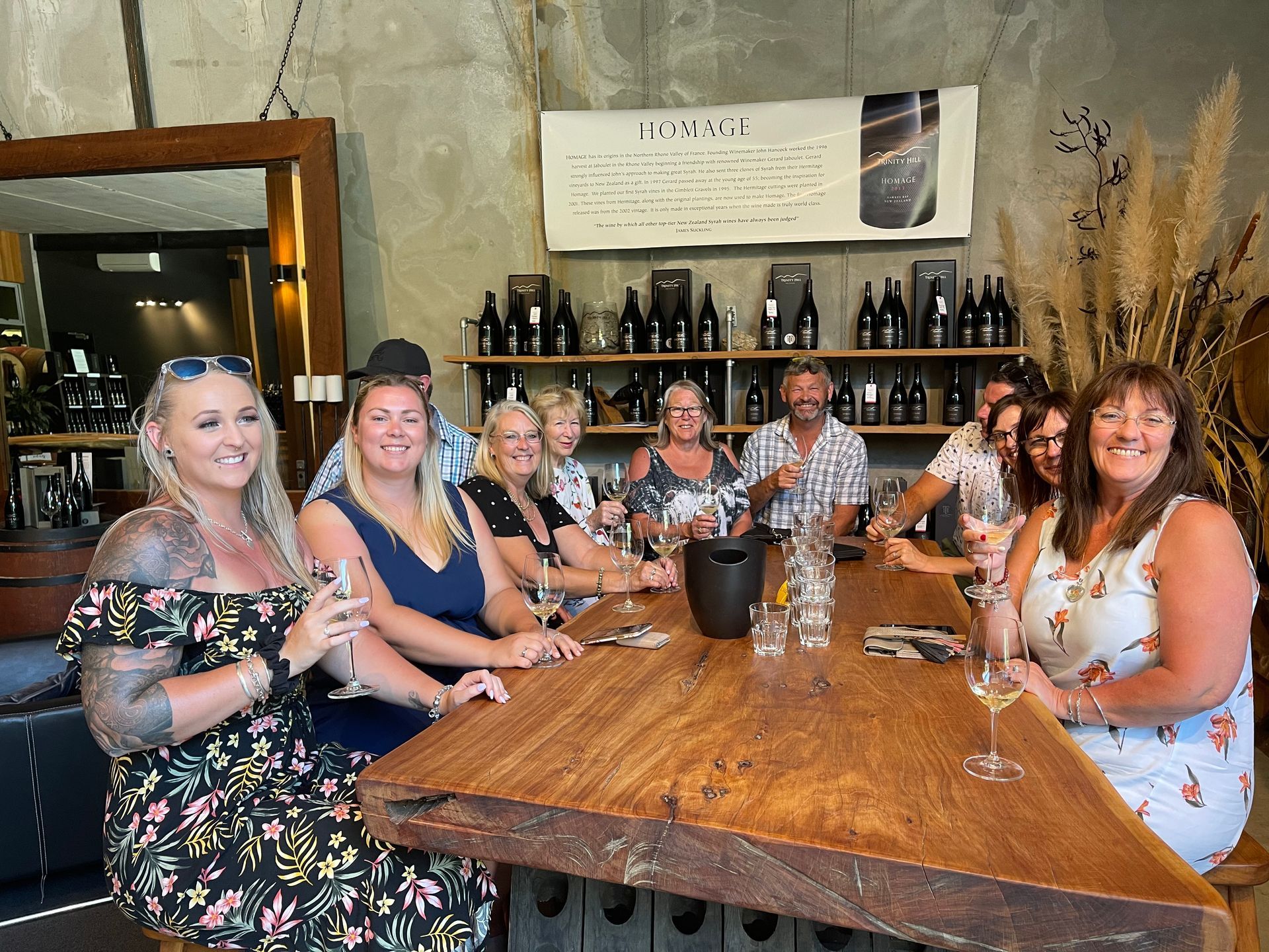 Wine tasting at Trinity Hill