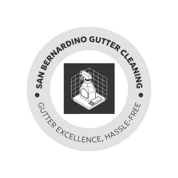 A black, grey, and white San Bernardino Gutter Cleaning Logo