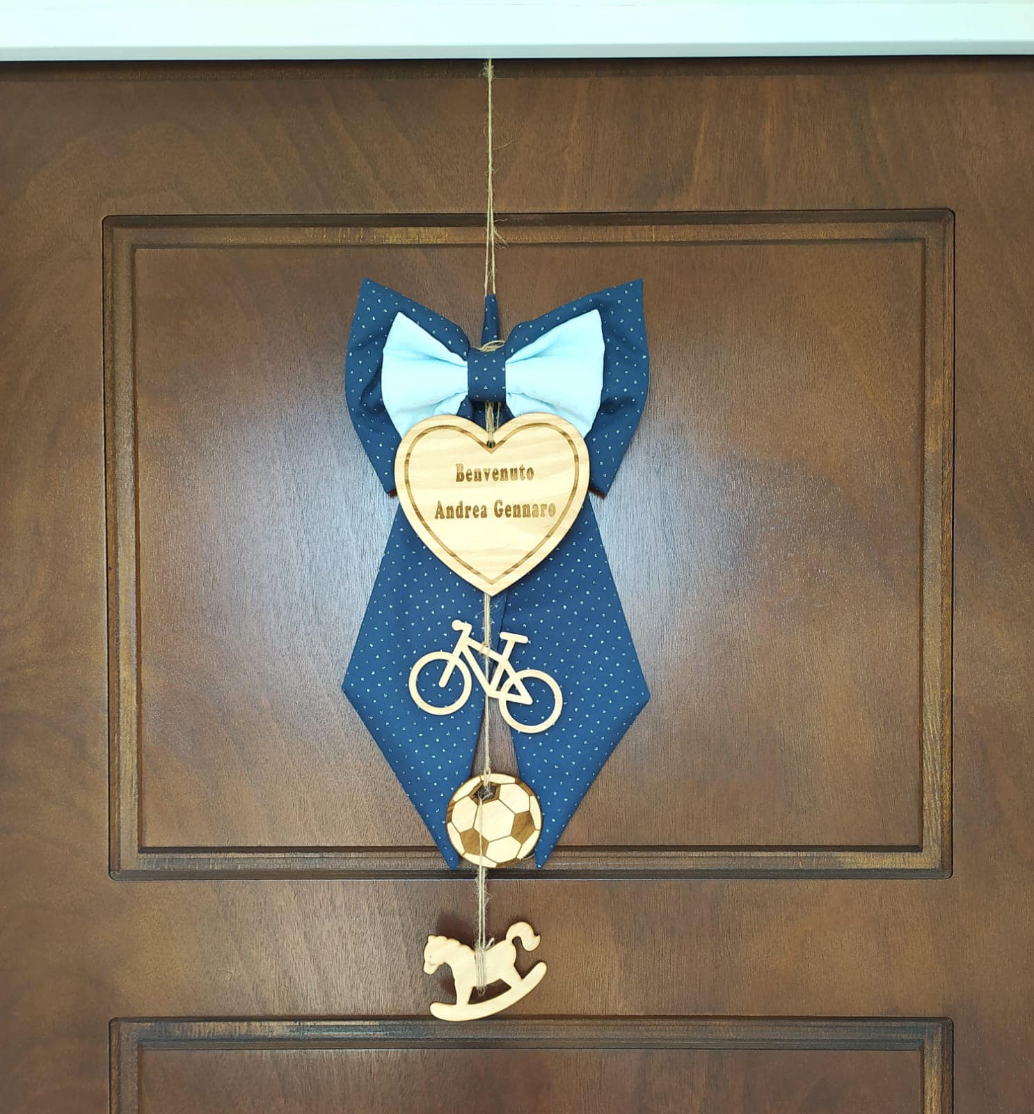 fiocco nascita in legno