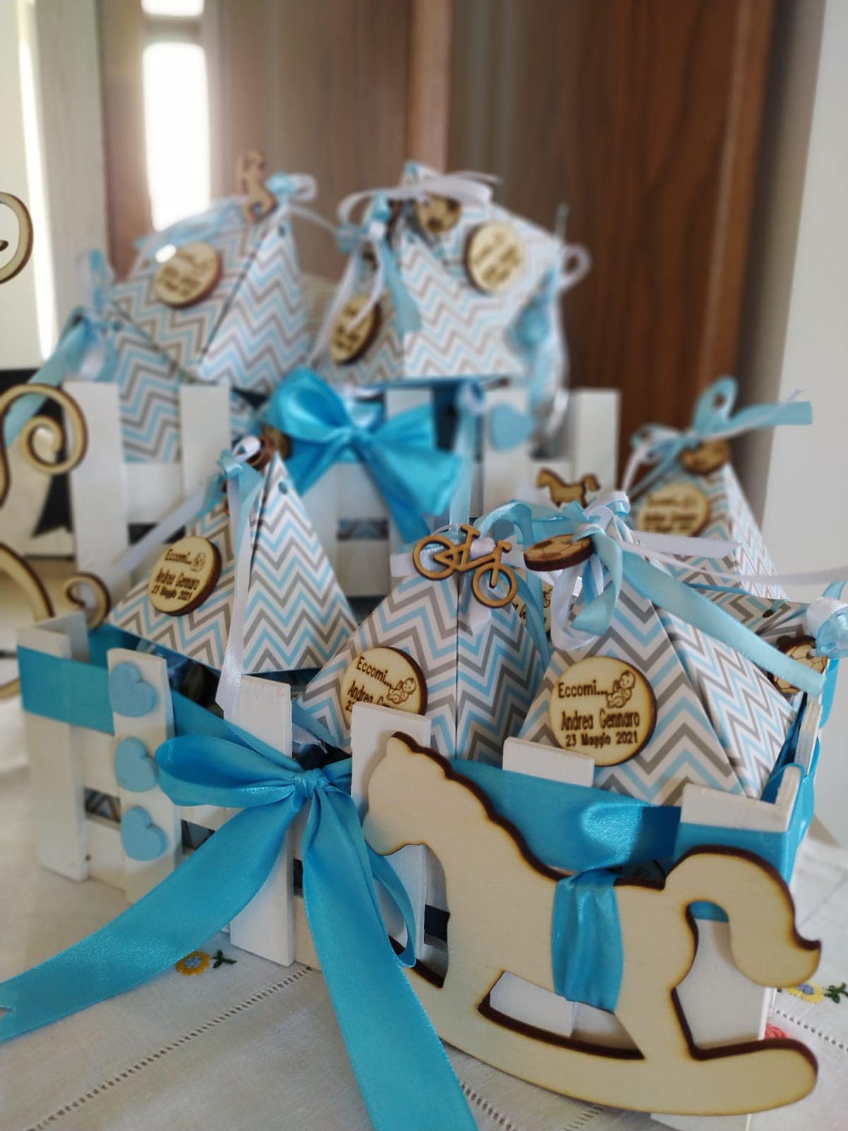 bomboniere di compensato realizzate con laser