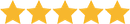 A row of yellow stars on a white background.