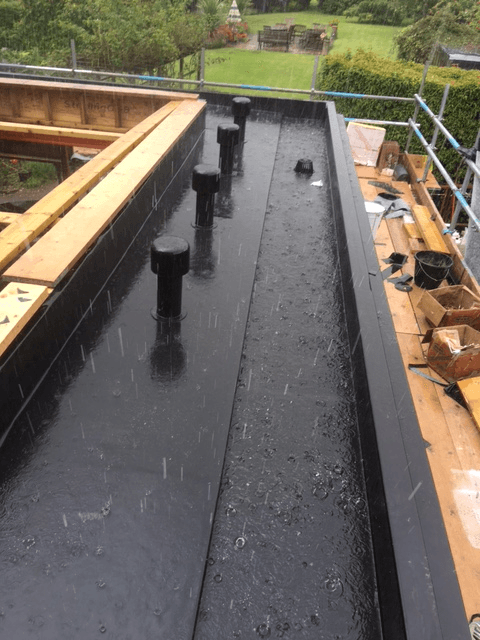 Flat roof installations