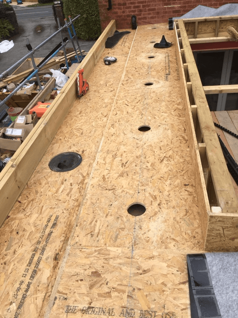 Flat roof installations