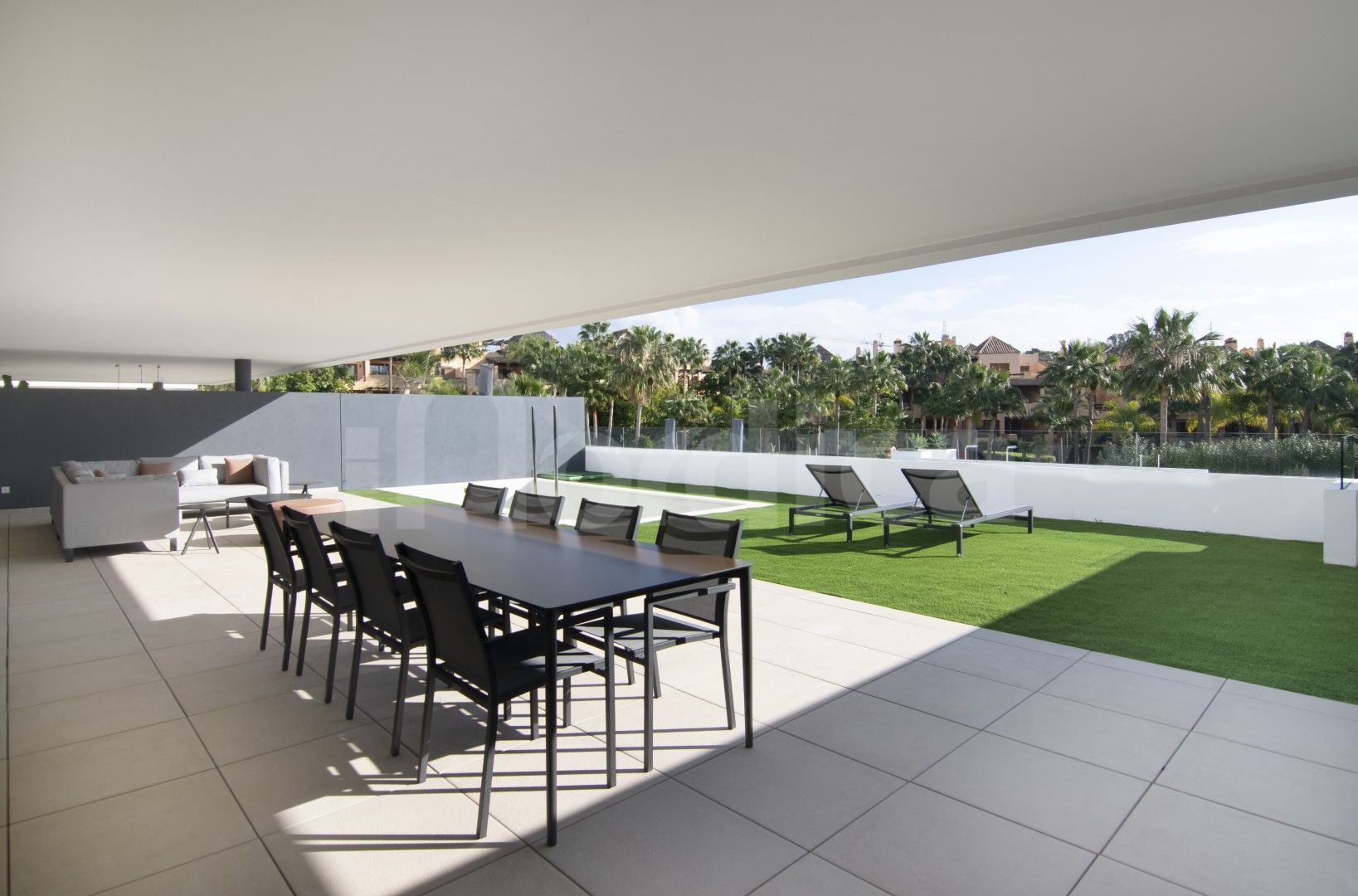 Modern terrace furniture design project in Estepona