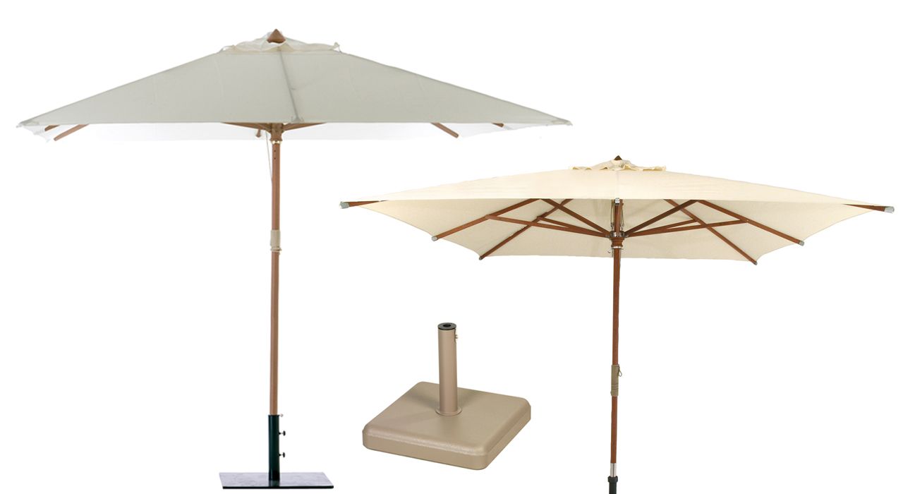 Parasols and umbrellas in Marbella and Estepona.