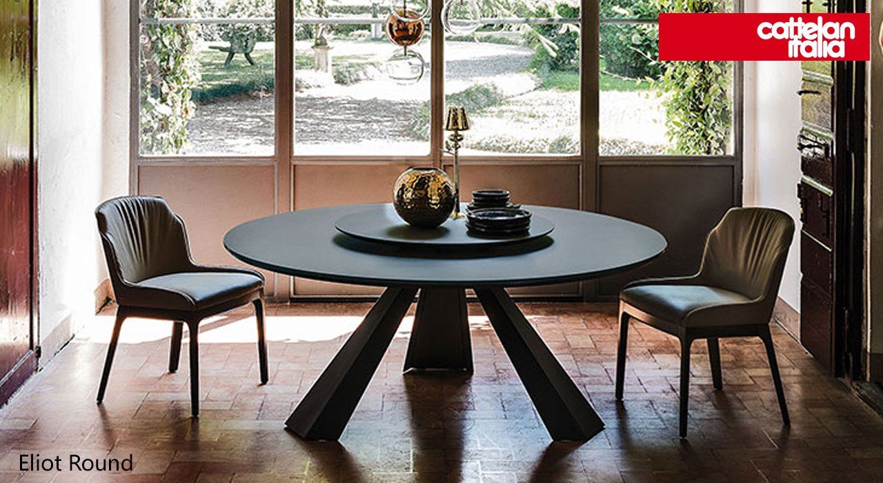 Cattelan italia Eliot Dining Table and Musa Dining Chairs