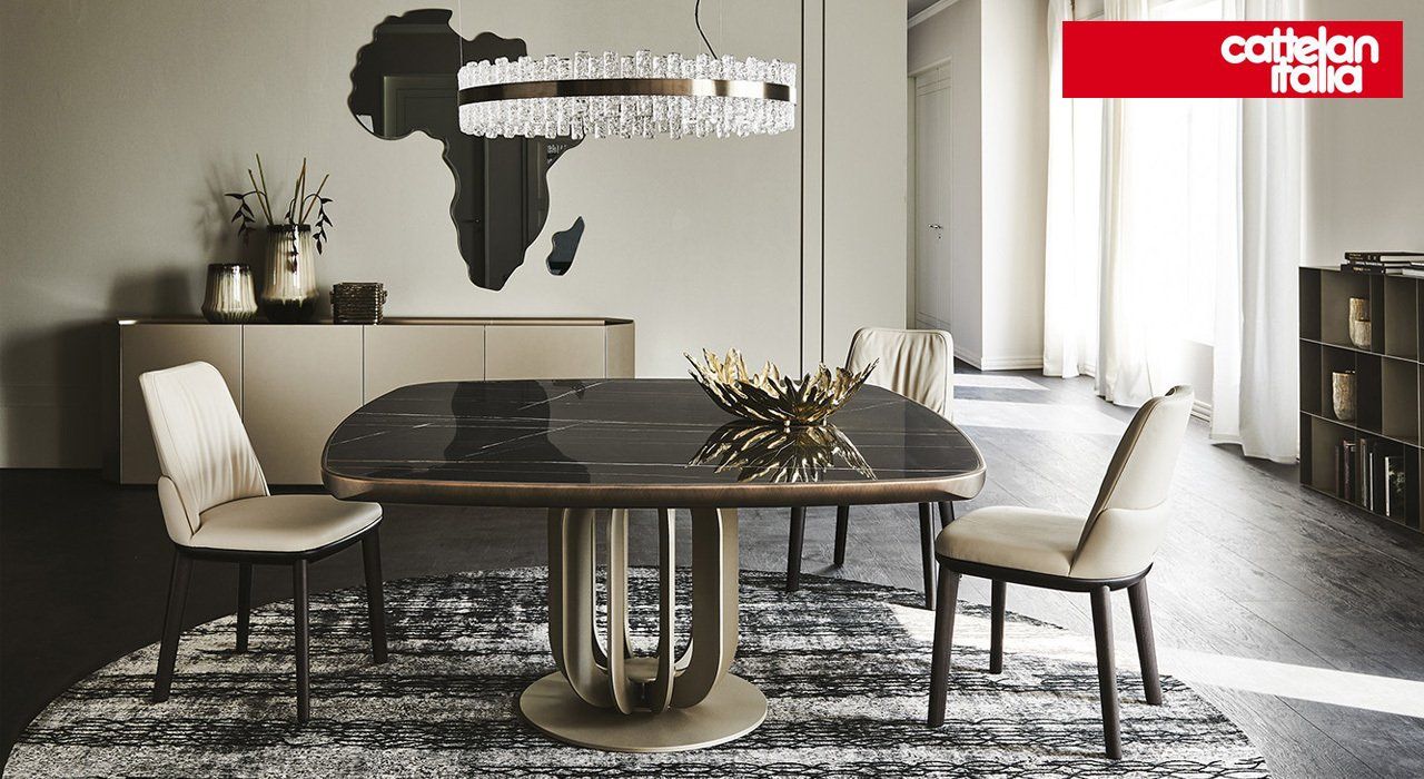Cattelan Italia Soho Keramik Dining Table in a contemporary dining room