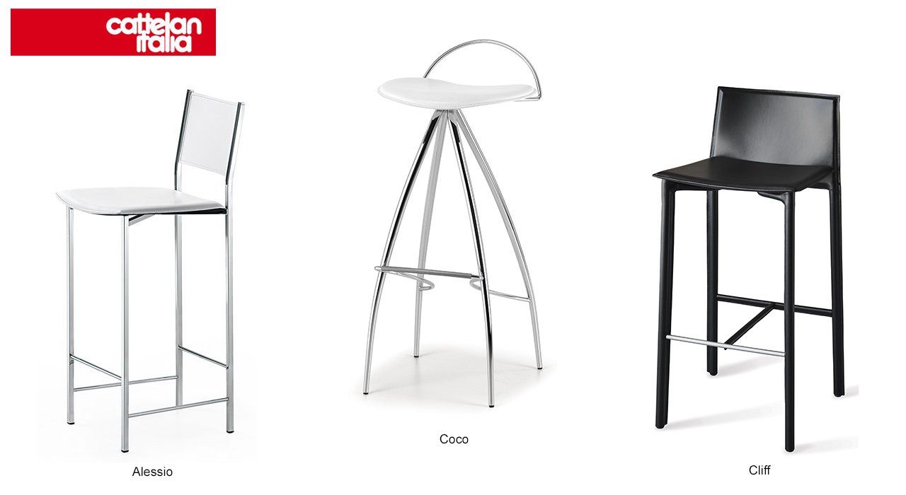 Cattelan Italia Alessio, Coco and Cliff Bar stools