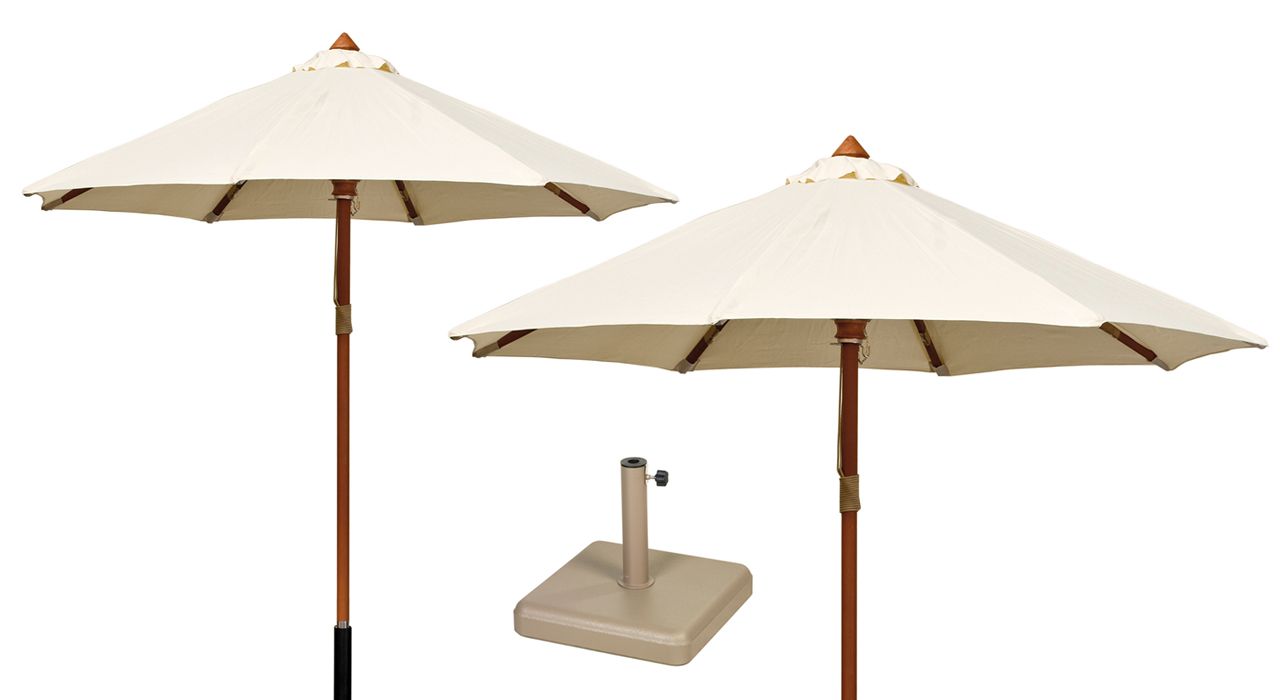 Parasols and umbrellas in Marbella and Estepona.