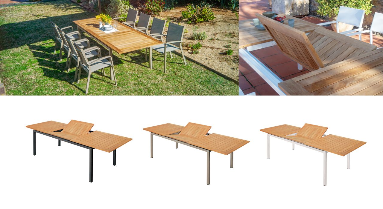 Gescova exterior furniture in teak for Marbella and Estepona.