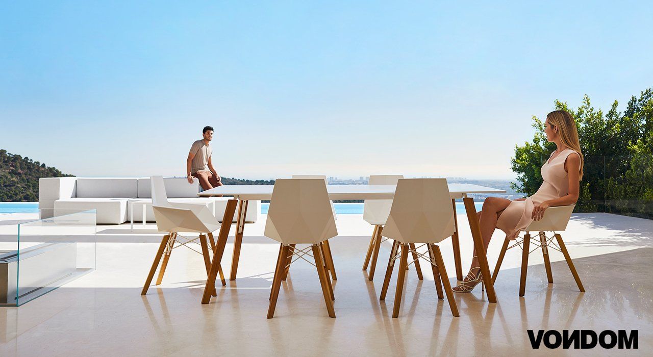 Vondom outdoor terrace or patio dining furniture