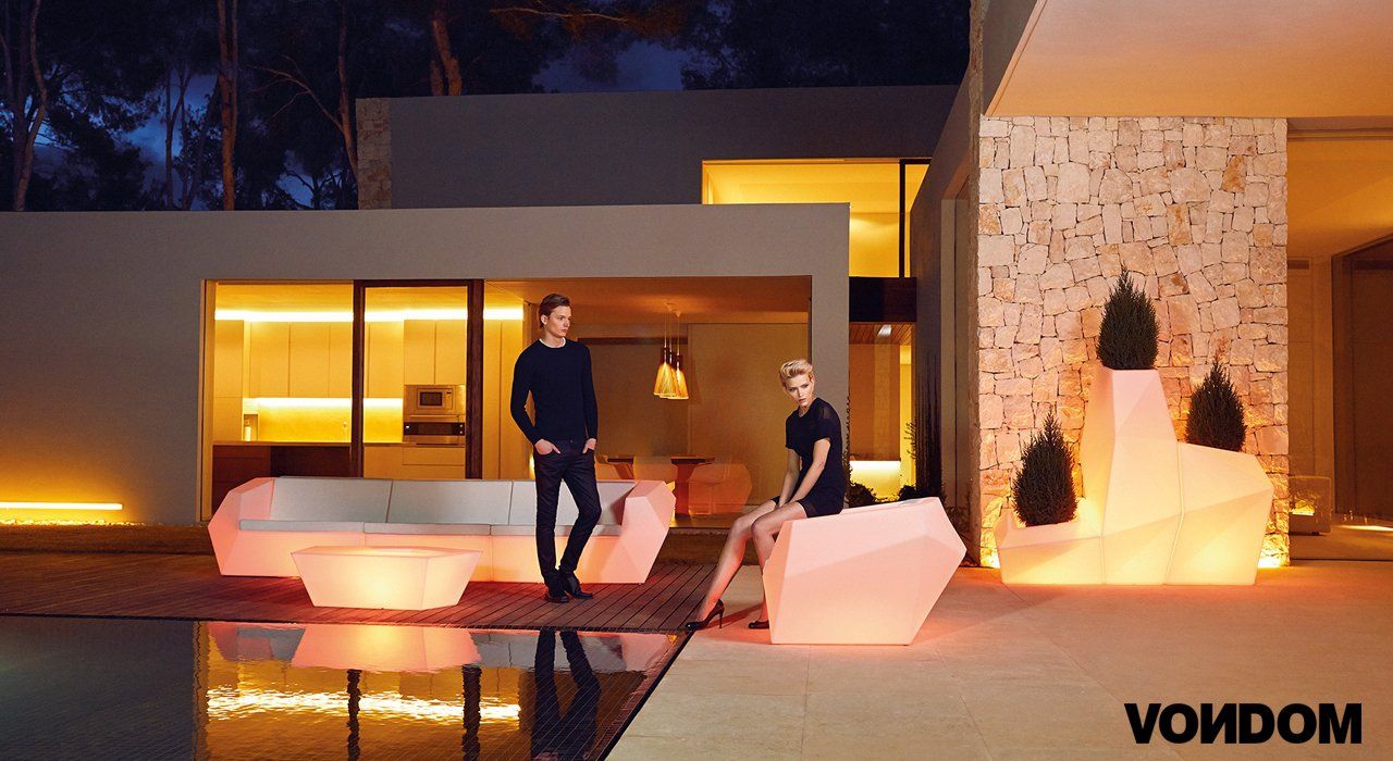 Vondom terrace or patio garden furniture and lighting