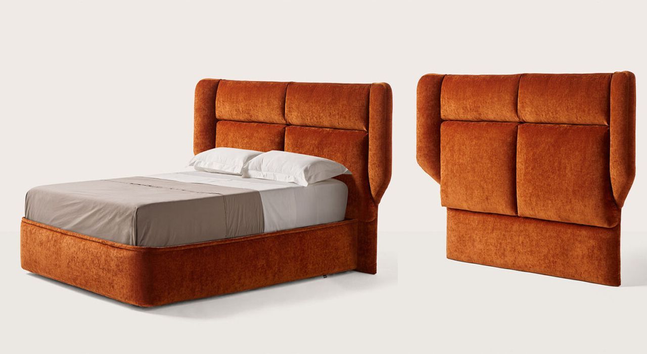 ECUS Ossian Headboard and Spa Pillows in bedroom