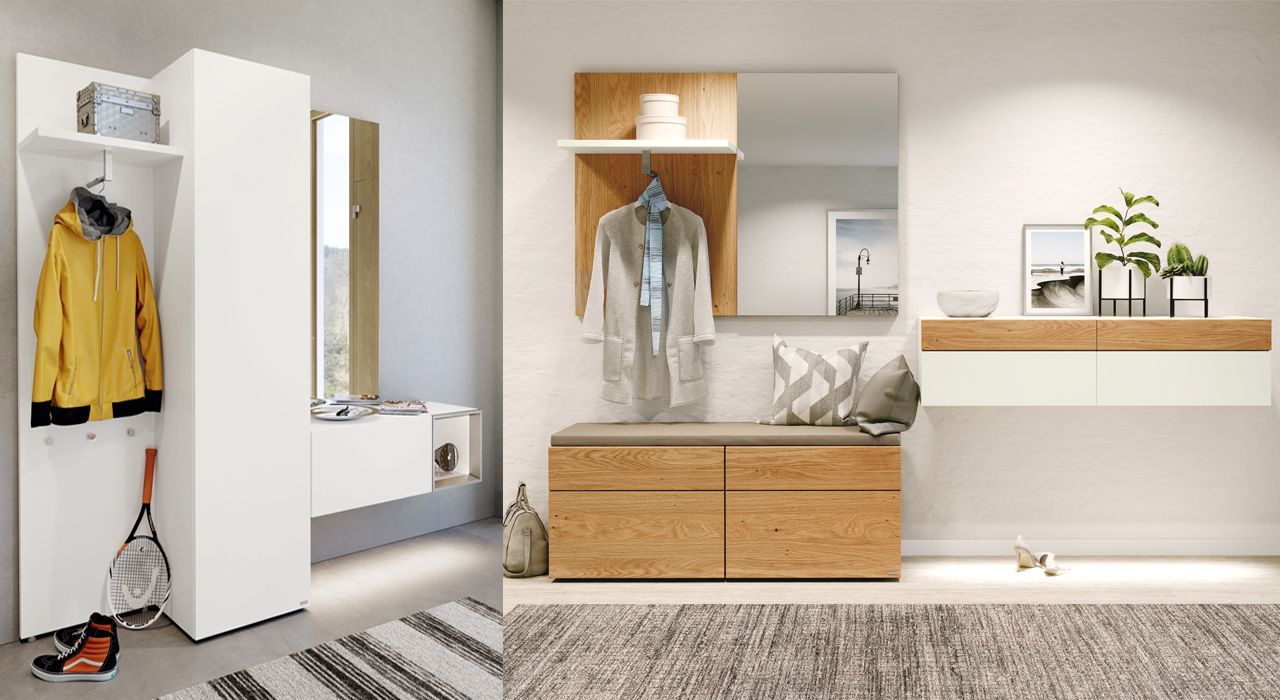 Luxury Cloths hanging and shoe storage furniture for entrance in Marbella and estepona