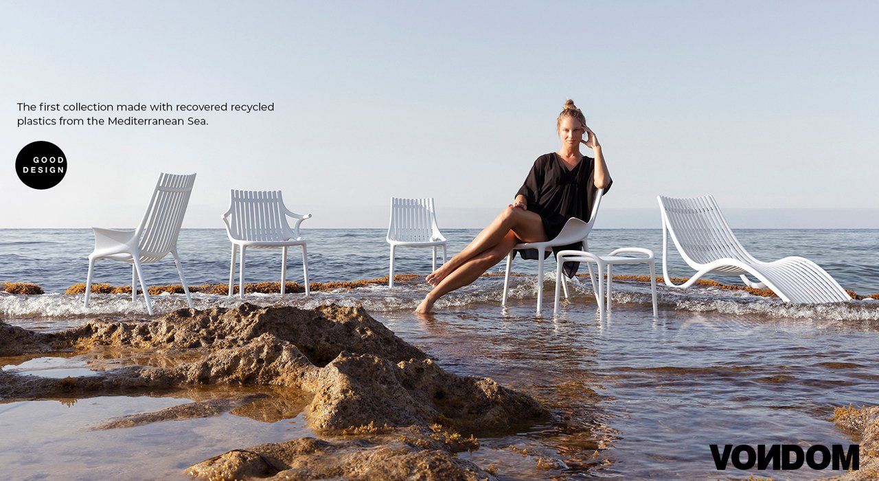 Vondom garden seating for terrace or patio that is good for the environment