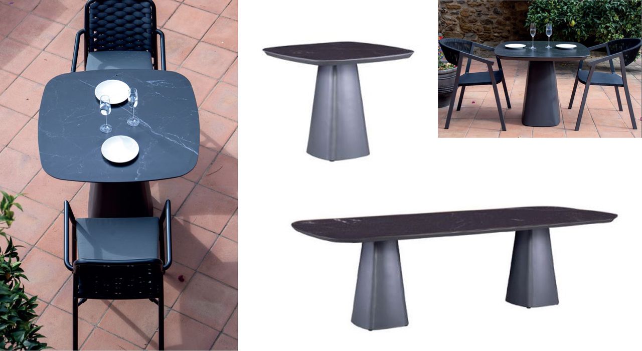  outdoor furniture in lacquer and ceramic for Marbella and Estepona