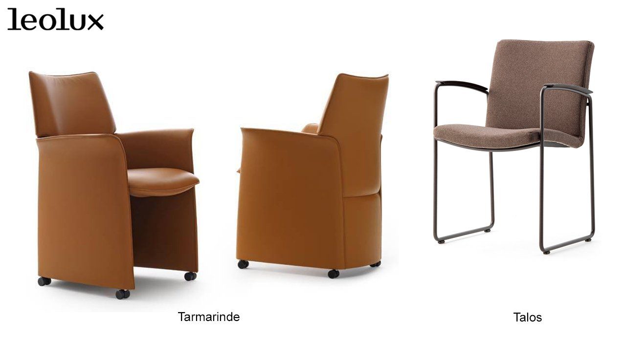 Leolux dining chairs for interior design in marballa and estepona spain.