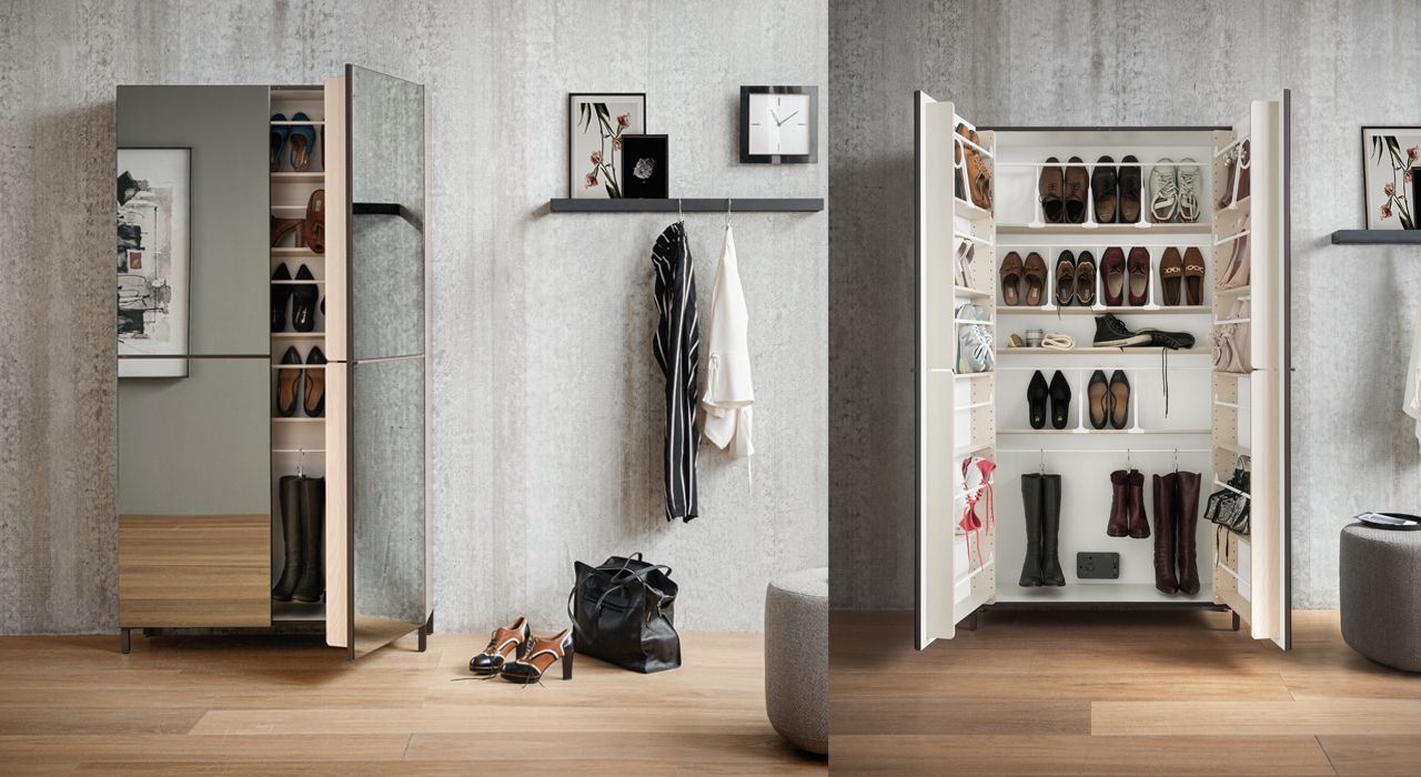Dall Agnese Birex shoe storage furniture for hallways and entrances in Marbella and estepona.