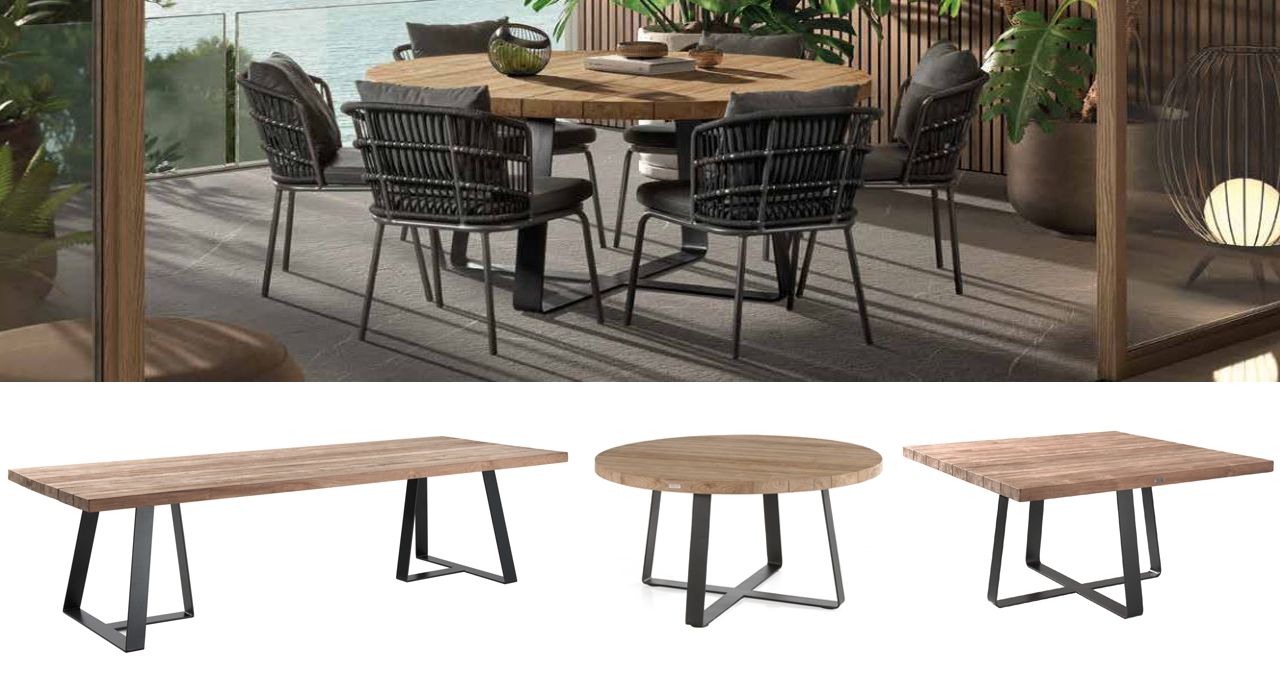 Gescova Margarite Rectangular Ellipse and Round Dining Table