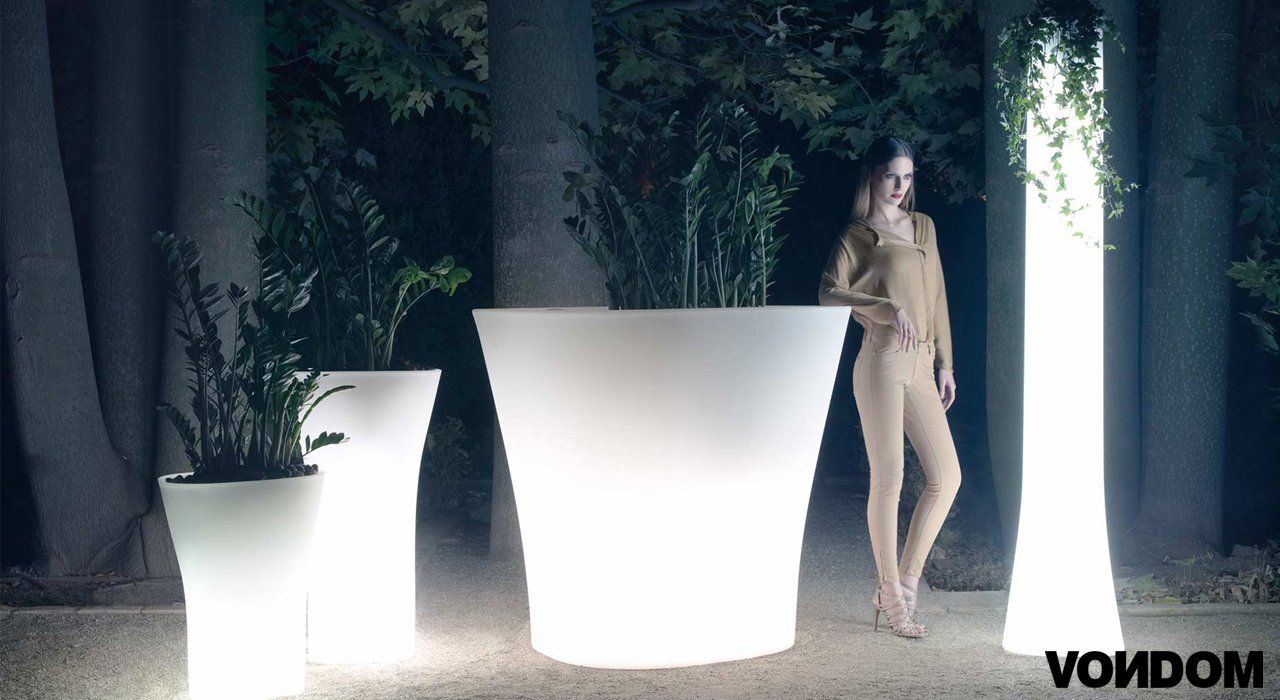 Vondom Studio planters with LED lighting