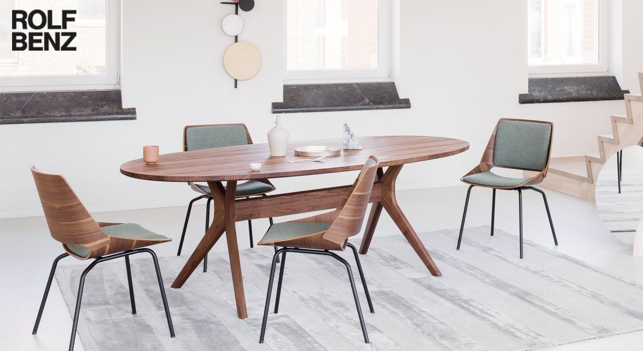 Rolf Benz 965 Dining Table and 650 Dining Chairs