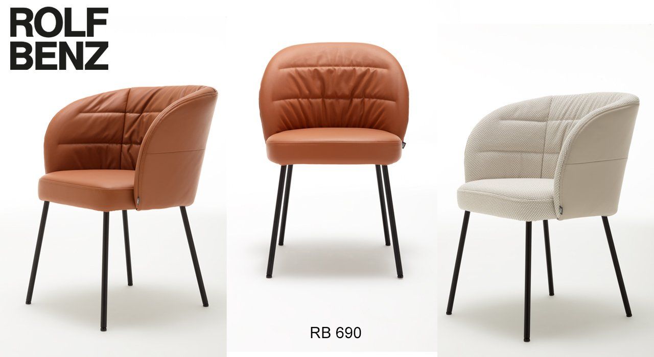 Rolf Benz 690 Dining chair in fabric or leather.