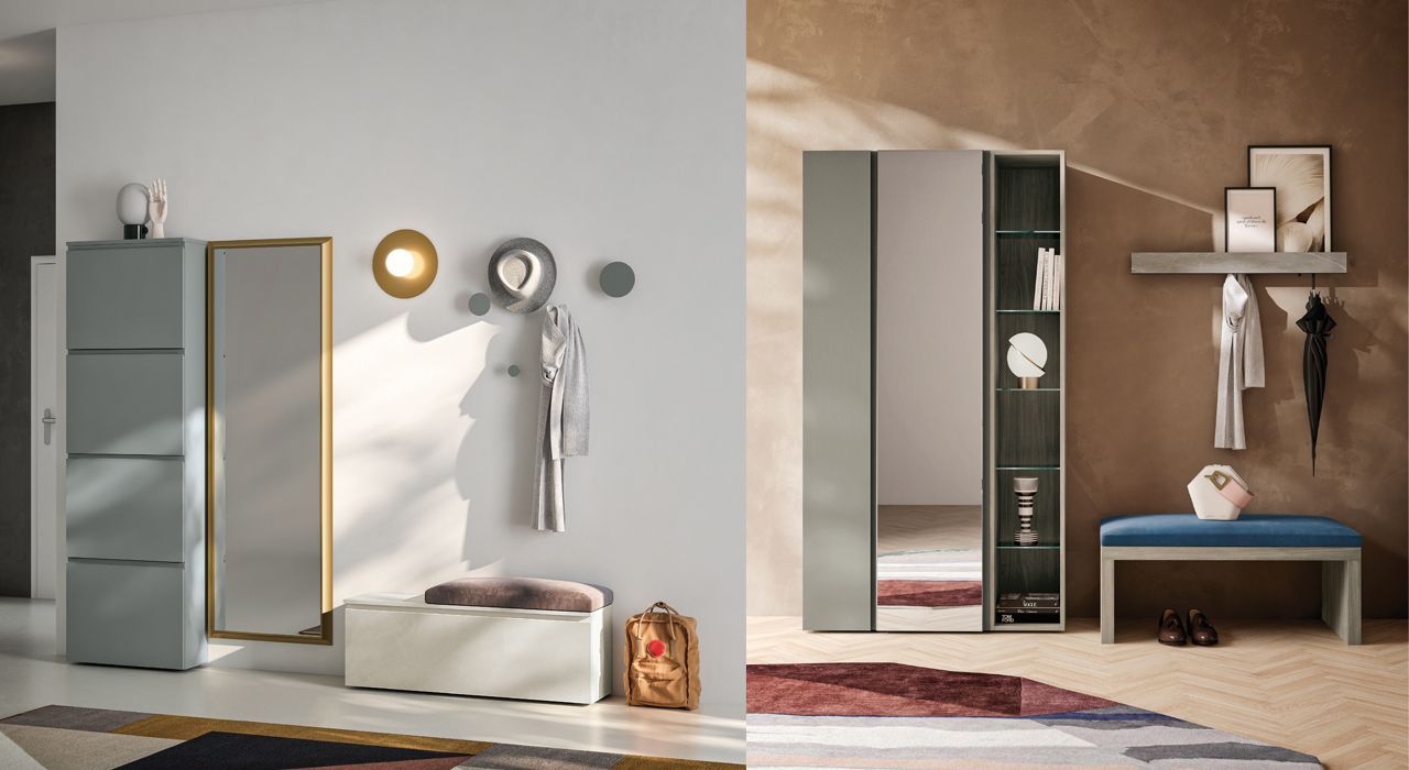 Dall Agnese Birex shoe storage furniture for hallways and entrances in Marbella and estepona.