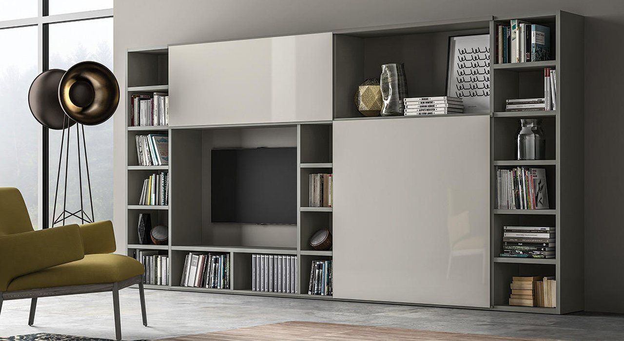 Dall Agnese shelving for books ad TV