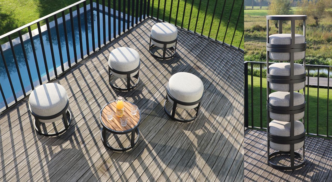 Outdoor terrace furniture in Marbella and Estepona Costa del Sol Spain.