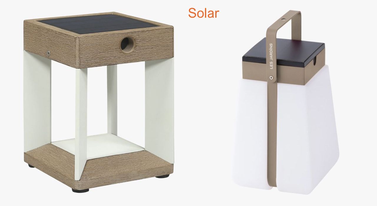 Solar garden or terrace lighting in Marbella and Estepona.