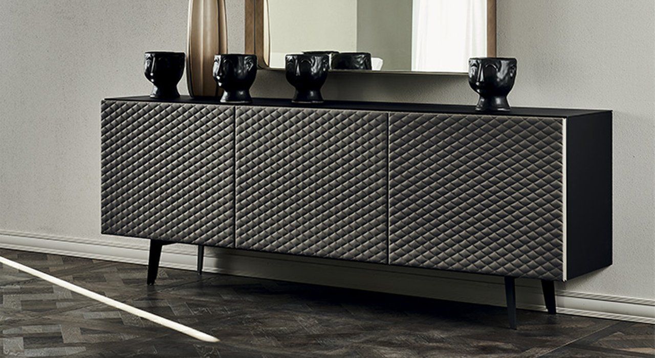 Cattelan Italia Absolut sideboard in Aluminium in many finishes in a dining room