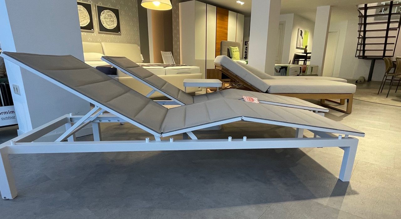 Outdoor furniture display in VIP Environment showroom Marbella Estepona