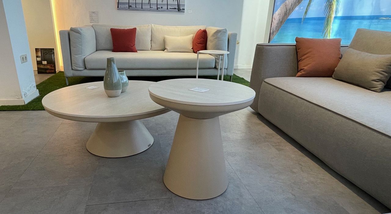 Outdoor furniture display in VIP Environment showroom Marbella Estepona