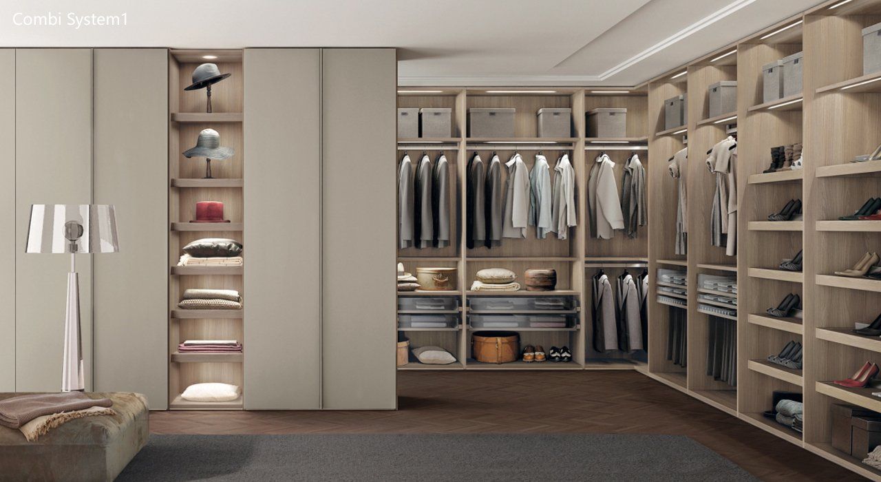Zalf Combi System Open Closet and Wardrobe with great design and shoe storage