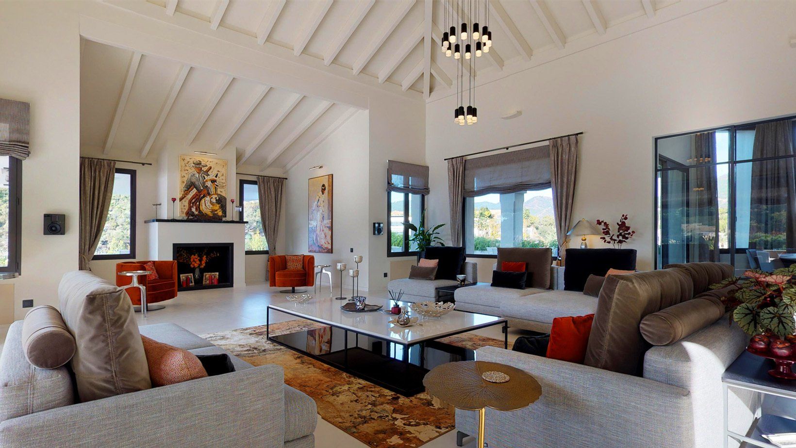 interior design project in La Zagaleta Marbella Spain - image of lounge 2