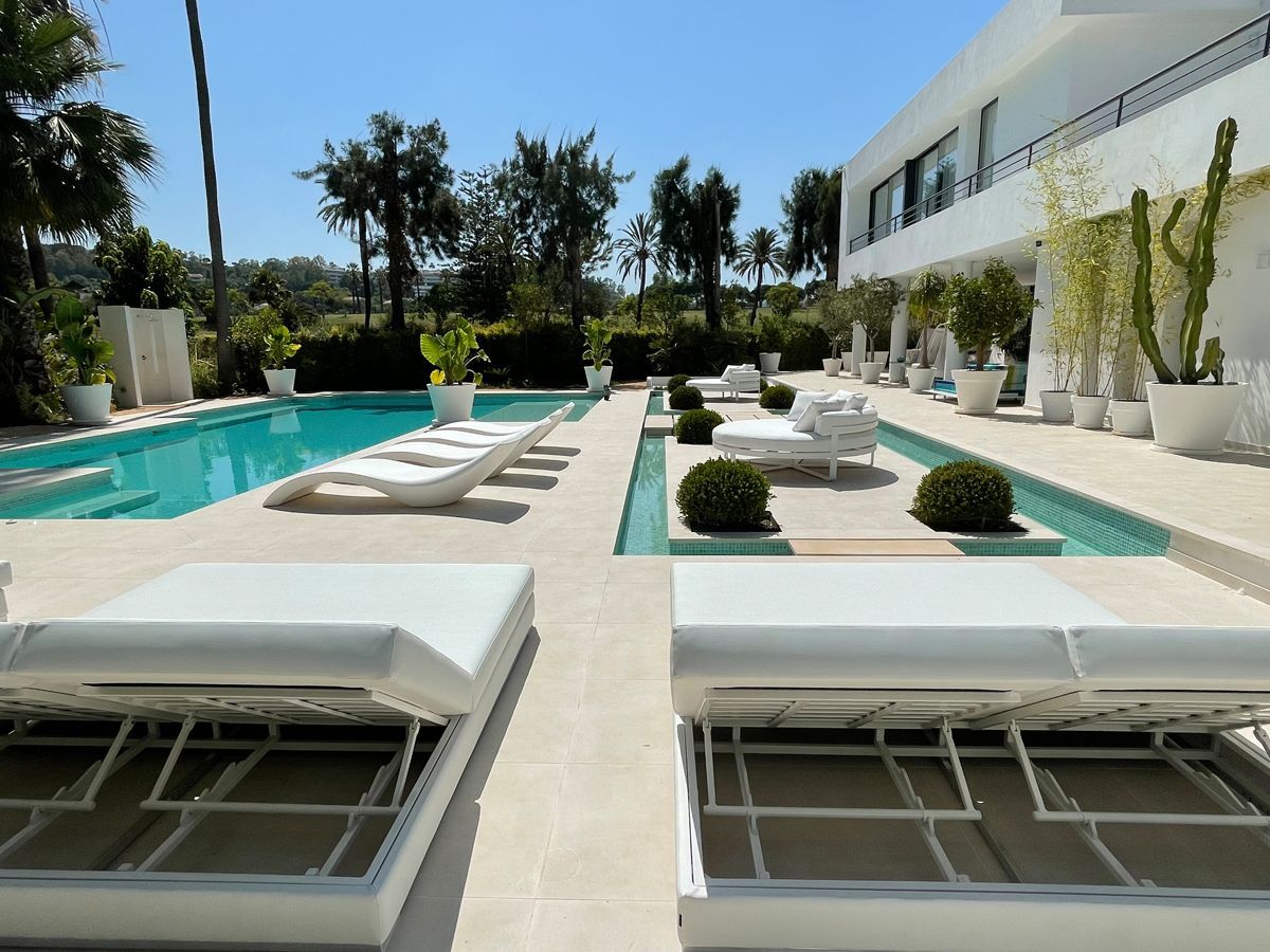 Modern terrace furniture design project in Marbella