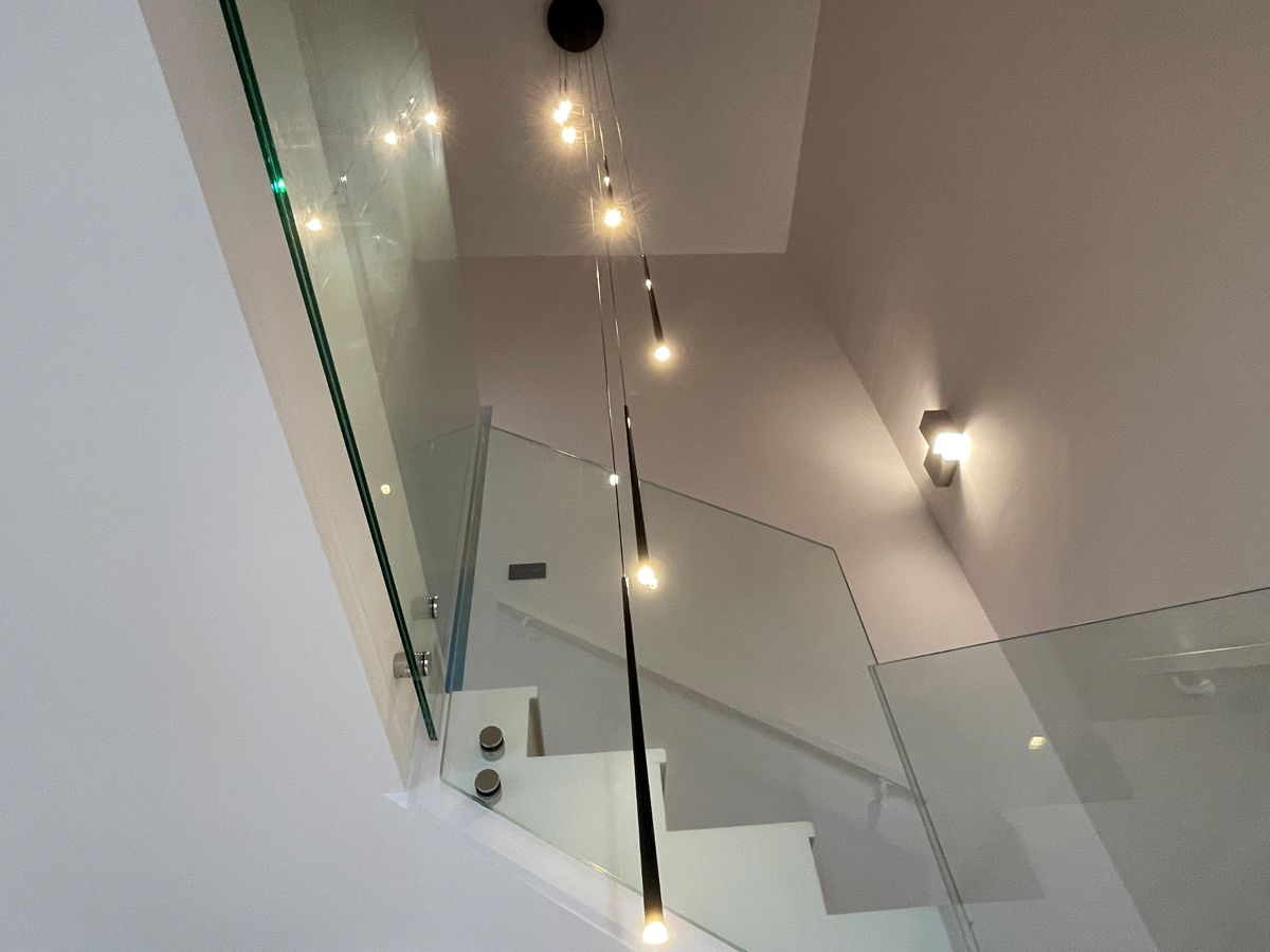 Designer lighting installation in Marbella villa