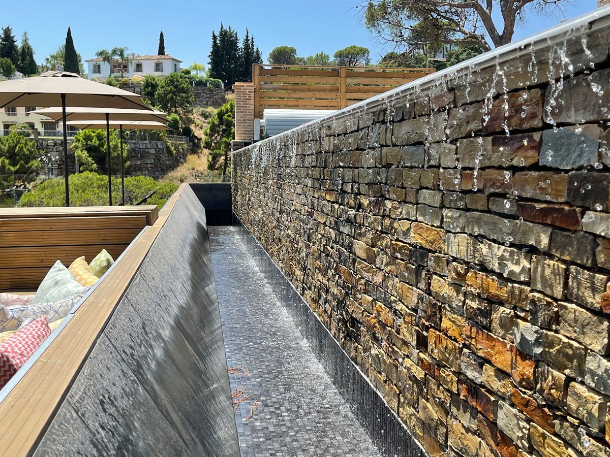 Modern luxury terrace furniture design project in Estepona