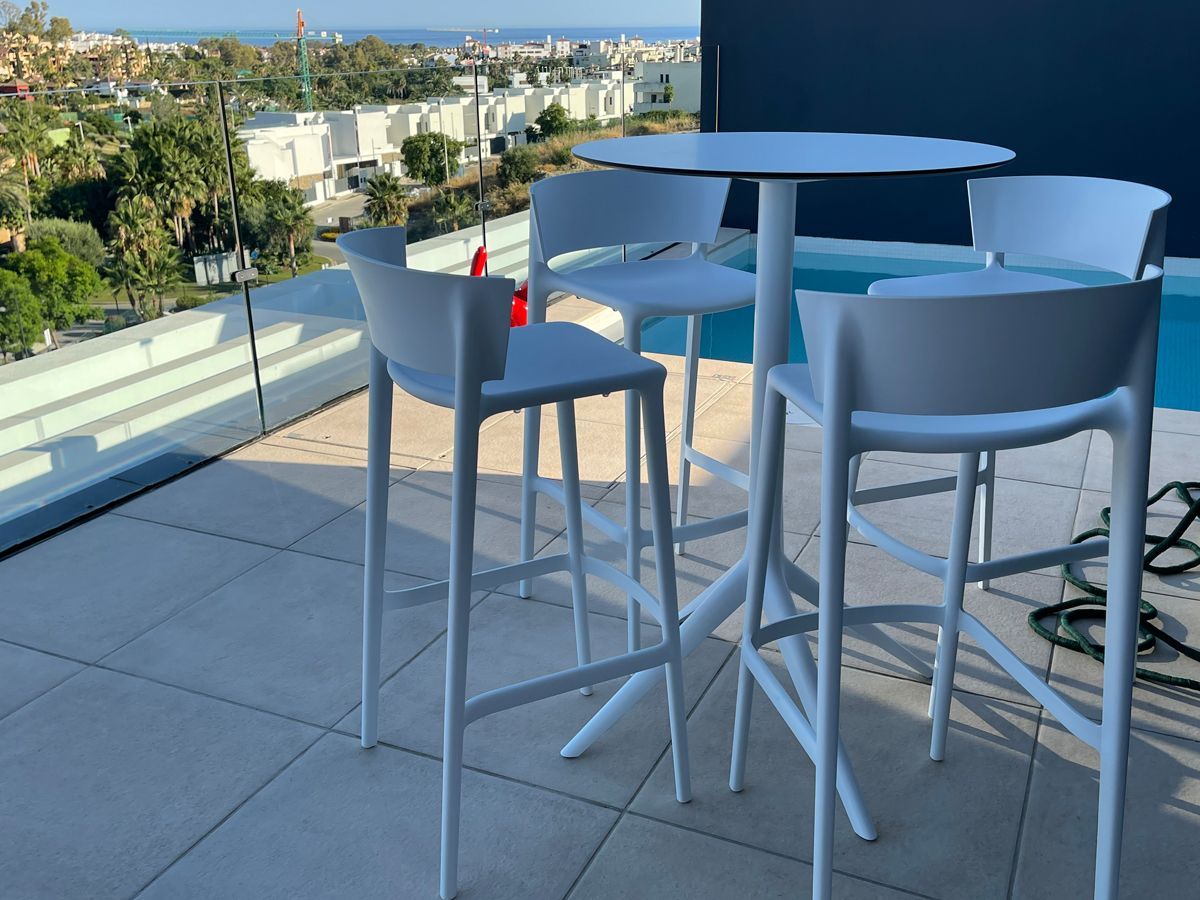 Modern terrace furniture design project in Estepona
