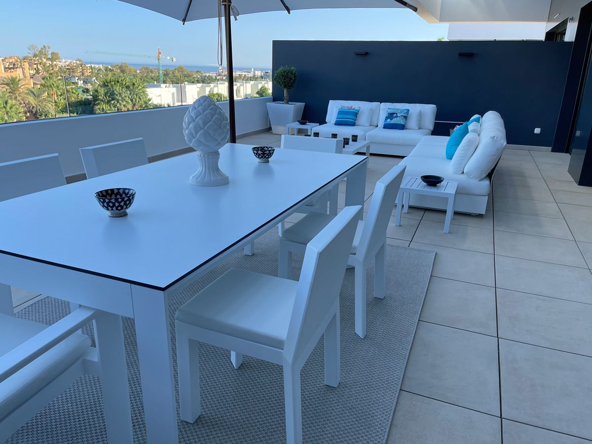 Modern terrace furniture design project in Estepona
