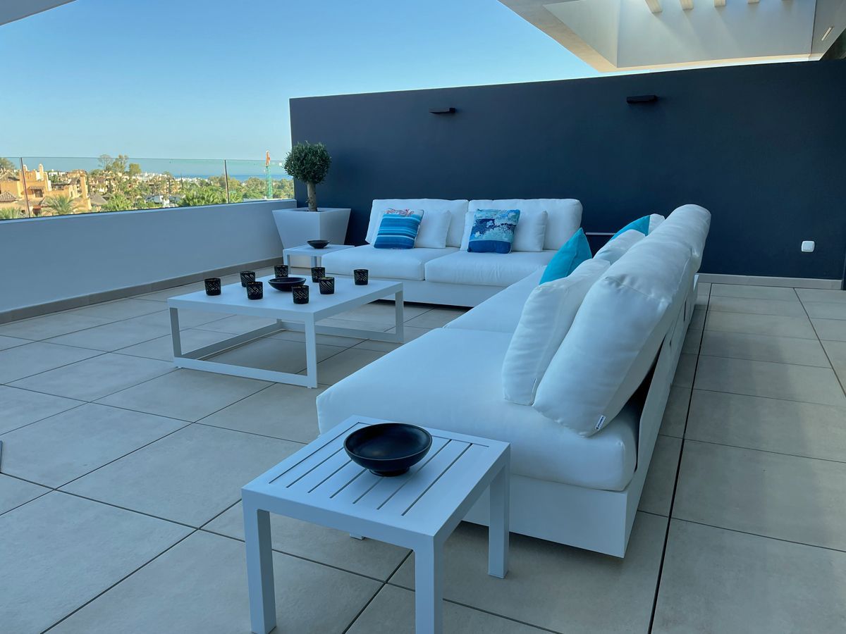 Modern terrace furniture design project in Estepona