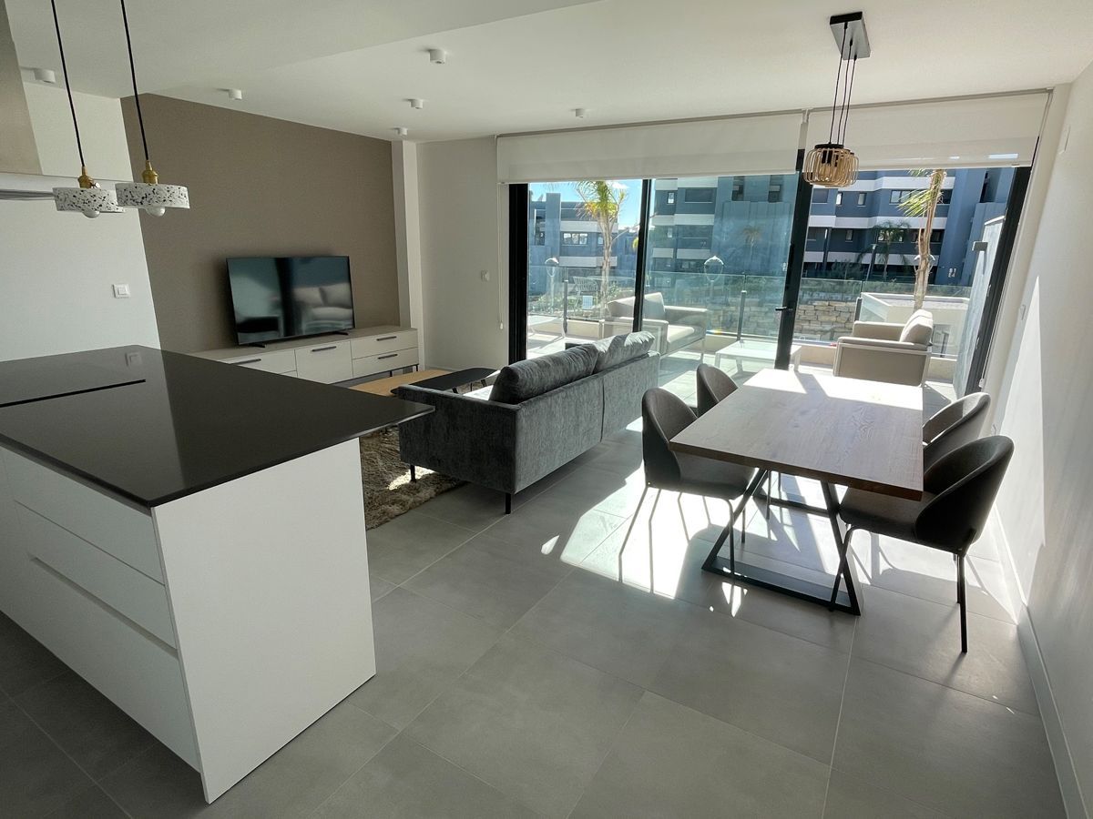 Modern interior furniture and lighting design project in Estepona for rental