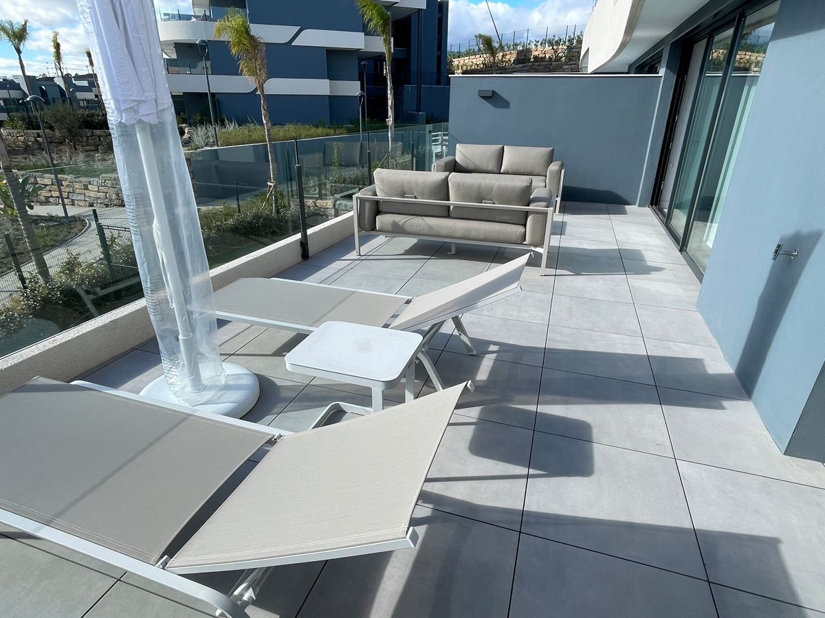 Modern terrace furniture design project in Estepona