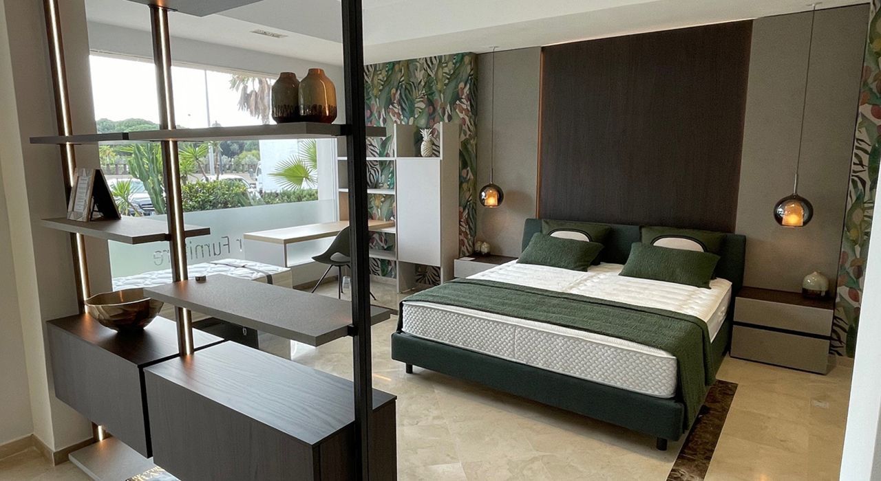 Bedroom furniture showroom display VIP Environment Costa del Sol